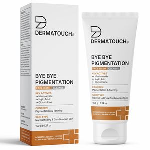 DERMATOUCH Bye Bye Pigmentation Nettoyant Visage |   Niacinamide, acide kojique et glutathion |   Pour le teint hâlé et l'anti-pigmentation |   150 g - Product Image 1