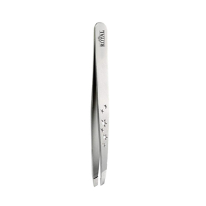 Pince à épiler professionnelle pour sourcils, plaquée or, en acier inoxydable, pointe inclinée, durable, logo personnalisé - Product Image 5