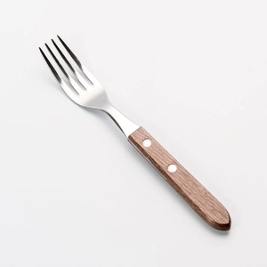 Juego de 6 Tenedores de Mesa JAYA MATA JM768 con Mango de Madera, Tenedores de Acero Inoxidable para Hogar, Cocina, Restaurante, Hotel - Product Image 5