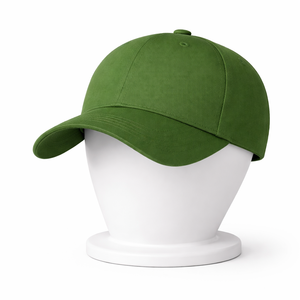 Casquette de baseball verte de haute qualité à 6 panneaux avec logo brodé sur le panneau avant, unisexe, réglable, décontractée, pour adultes - Product Image 3