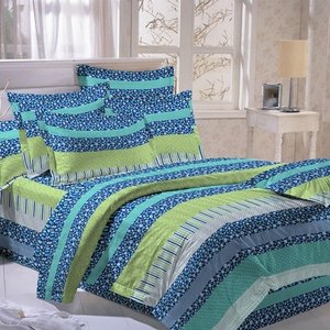 Literie multicolore 3 pièces bon marché ensemble de <span class=keywords><strong>draps</strong></span> et taie d'oreiller en microfibre de luxe de qualité gaufré à rayures - Product Image 6