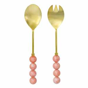 <b>Gold</b> Polished Cutlery Steel Metal Handle Decorative Handle <b>Spoon</b> Salad Server High Quality Manufacture Mirrored <b>Serve</b> Ware - Product Image 5