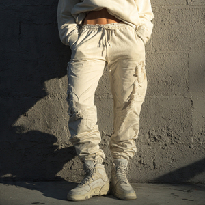 Pantalones de chándal de invierno para mujer con cordón en la cintura, efecto desgastado, de forro polar, estilo jogger, para dormir o de calle - Product Image 4