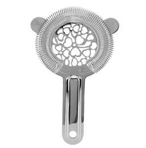 Exquisito colador de acero inoxidable plateado con un elegante diseño de escudo real recortado. Disponible a precio de mayorista. - Product Image 2