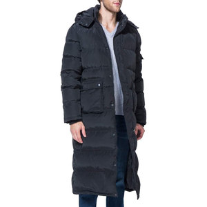 Men’s Winter Warm Puffer <b>Coat</b> Packable Long Hooded Jacket Compressible Lightweight Insulated Cold Weather Outerwear - Product Image 1