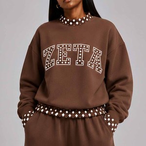 Zeta Heavyweight <b>Mock</b> <b>Neck</b> Sweatshirt Women Men Ladies Unisex Fashion Apparel Polka Dot Gingham Patch - Product Image 1