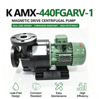K AMX-440FGARV-1 0.5 HP 电动离心水泵 PP+GF 磁力驱动化学泵，适用于电镀槽