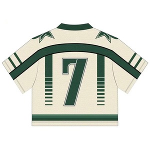 เสื้อเจอร์ซีย์ทรงบ็อกซี่สำหรับผู้ชาย สไตล์สตรีทแวร์และชุดกีฬา  แบบสั่งทำพิเศษ  ผ้าโพลีเอสเตอร์  ปักลาย  ซับลิเมชั่น  เสื้อเจอร์ซีย์อเมริกันฟุตบอล - Product Image 5