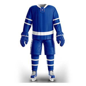 Custom Made Professional Printed Ice Hockey Uniform High Quality Plain Solid Color Adult Short Sleeve - Product Image 6