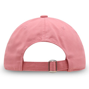 Pink 6-Panel Baseball Cap Adjustable Metal Buckle Unisex Casual Adult Cotton Twill <b>Hat</b> Spring <b>Summer</b> Solid Color - Product Image 3
