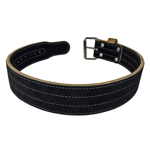 Factory Direct Weightlifting Leather Belt with Steel Buckle, <b>Adjustable</b> Heavy Duty Support for Gym, Powerlifting, Deadlift - Product Image 1