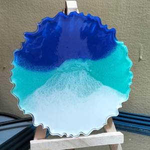 Sous-verres en résine faits à la main de haute qualité - Style méditerranéen, résistants à la chaleur, écologiques, non toxiques pour la maison, l'hôtel, les mariages et les fêtes - Product Image 4