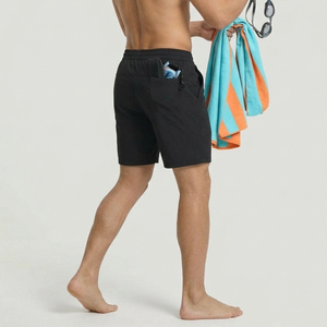 Shorts de Baño para Hombre, Colores Sólidos, 2 en 1, Elásticos en 4 Direcciones, Bolsillo para Teléfono, Secado Rápido, Shorts de Playa con Logotipo Personalizado - Product Image 6