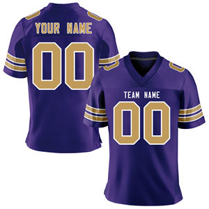 Custom American Football Jersey V-Neck Short Sleeve Sublimated Mesh 100% Polyester Breathable Team <b>Name</b> Adult Unisex All Seasons - Product Image 5