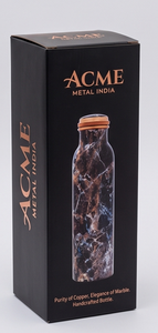 Luxurious Marble Print Pure Copper <b>Bottle</b> Leakproof Modern Minimalist Style For Daily Hydration Travel Gym Yoga Office And Yoga - Product Image 6