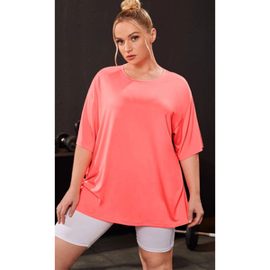 T-shirt de sport personnalisé pour femme, respirant et écologique, coupe ample pour le yoga et les activités sportives estivales - Product Image 1