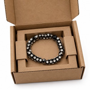 Pulsera Clásica de Cuentas para Mujer, con Cristales y Diamantes de Imitación en Forma de Bola, Apilable, Regalo de Joyería en Aleación Plateada, Negra y Dorada - Product Image 2