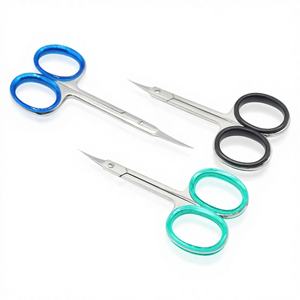 Ciseaux à cuticules incurvés extra fins en acier inoxydable Petits ciseaux de manucure pour couper les ongles Cils Peau sèche Durable - Product Image 1