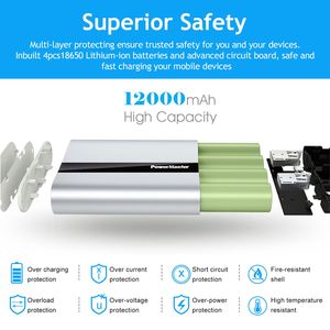 Batería Externa Portátil Ultracompacta de 12000mAh con Salida Dual USB 3.1A y Alta Capacidad - Product Image 4