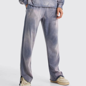 Good quality <b>Tie</b> <b>Dye</b> Hooded Tracksuit 100% Cotton Full Length Loose Fit Gradient Color Casual Autumn Wear With Side Pockets - Product Image 4
