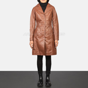Abrigo de Cuero para Mujer a la Moda con Costuras Premium y Diseño Moderno para un Estilo Urbano de Temporada - Product Image 3