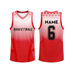 Maillot de basket-ball pour hommes, uniforme de sport sans manches sublimé résistant à la décoloration pour les équipes professionnelles - Product Image 1