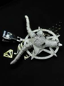 Colgante de Araña con Incrustaciones de Moissanita para Hombre, Estilo Hip Hop, de Plata 925 VVS, Pasa el Test de Diamantes, Personalizado, Certificado - Product Image 2