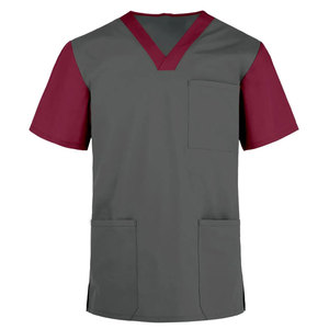 Men's High-quality Breathable Windproof Lab Coat Front Pocket Long Sleeves Customizable Summer Hospital Men's Scrub Lab Coat - Product Image 5