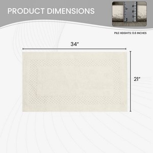 Tapis de salle de bain en coton à mémoire de forme, antidérapant, imperméable et écologique, design galets modernes, marque Avior, directement de l'usine en Inde - Product Image 3