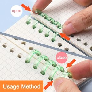 Anelli di Rilegatura a Scatto per Quaderni A4 A5 A6, Anelli in Plastica per Fogli Staccabili, Forniture per Ufficio - Product Image 6