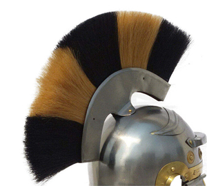 Casco de Centurión Romano Medieval Antiguo de Acero Suave, Pluma Negra Dorada Pulida, para Cosplay, Reenactamiento, Halloween, Día de San Valentín, Fiesta - Product Image 3