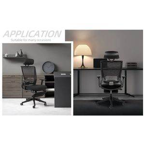 Ergonomic Home Office <b>Desk</b> Chair with Lumbar Support Headrest Flip-Up Arms Height Adjustable Rocking High Swivel - Product Image 6