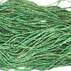 Grand trou naturellement Turquoise <span class=keywords><strong>Heishi</strong></span> avec trou percé de 2.5mm - Product Image 4