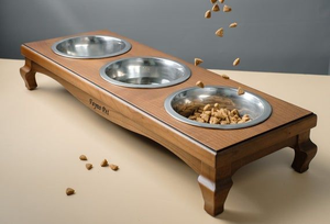 Comedero de Madera para Perros, Tazón de Madera Marrón para Mascotas, Venta al por Mayor, para Perros, Gatos y Pájaros, con Aspecto Natural y Auténtico - Product Image 2