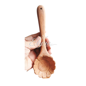 Juego de Utensilios de Cocina de Madera de Teca Orgánica Premium, Cuchara, Espátula, Herramientas de Cocina para el Hogar, Restaurante, Hotel - Product Image 3