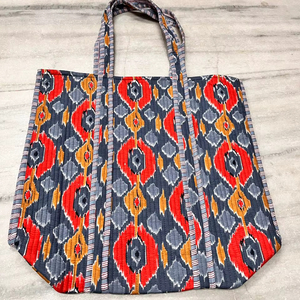 Sac fourre-tout matelassé en coton 100 % fait main, sac à main traditionnel en coton avec poignées pour femme, artisanat en coton - Product Image 1