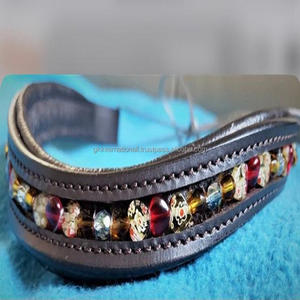 BANDA DE CEJAS DE CANAL EN BLANCO EN FORMA DE ONDA ECUESTRE PERSONALIZAR A LA MODA CON CADENA DE CUERO Y CRISTAL DE ALTA CALIDAD - Product Image 2