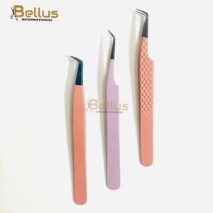 Bellus International High Precision 45 Degree Lash Tweezers Multi-Color Stainless Steel Smooth Tip Durable Professional Eyelash - Product Image 5