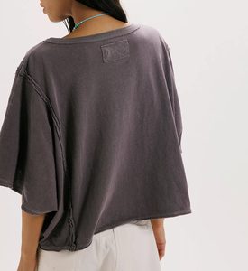 Custom Oversized Crew Neck Batwing Sleeve T-Shirt Plus Size Solid Color Women's Cotton Jersey Top Regular Length Women T-Shirt - Product Image 2