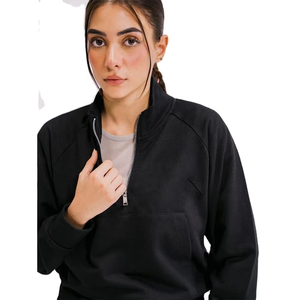 Ensemble de survêtement zippé pour femme de haute qualité, fournisseur OEM d'articles de sport, logo personnalisé, tenue de sport et décontractée pour femmes - Product Image 3