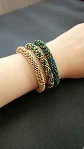 Conjunto de pulseras de ganchillo con cuentas de vidrio, joyería de cuerda tejida a mano para mujer, accesorio de muñeca, recuerdo o regalo para fiesta de verano en la playa - Product Image 3