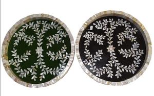 Plateau Feng Shui de Luxe Fait Main Écologique avec Incrustations en Os – Design Décoratif Élégant, Qualité Supérieure pour la Maison et la Cuisine (Idéal pour Servir) - Product Image 3