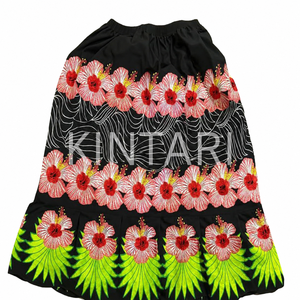 Custom Tropical <b>Hawaiian</b> Embroidered <b>Skirts</b> for Women Floral Cotton Summer Beach A-Line <b>Skirt</b> Wholesale Bulk OEM Manufacturing - Product Image 4