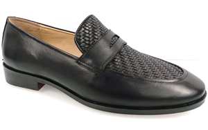 Zapatos de Vestir Negros Transpirables con Punta Redonda y Deslizamiento Fácil para Hombre, Suela de Goma Acolchada, Estilo de Oficina para Todas las Temporadas - Product Image 1