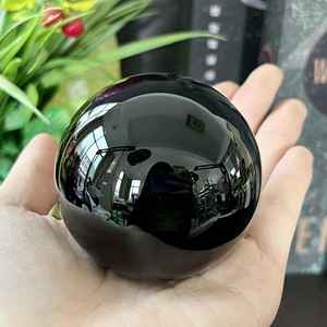 Esfera de Obsidiana Negra Natural, Resistente, Pulida, para Sanación, Meditación, Feng Shui, Hogar, Navidad, Amuleto del Amor - Product Image 3