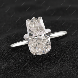 Original Luxury Hamsa Hand Cut Moissanite <b>Ring</b> Custom Solitaire <b>Statement</b> Engagement <b>Ring</b> Fine Jewelry Fine Craftsmanship Band - Product Image 2