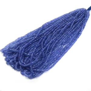 ลูกปัดแทนซาไนต์คุณภาพสูงทรงรอนเดลเหลี่ยมเพชรพลอย ขนาด 3-4.5 มม. สีม่วง สำหรับทำเครื่องประดับ - Product Image 5