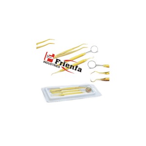 Ensemble de 3 instruments dentaires de base en acier inoxydable, manuels, de haute qualité, pour chirurgie générale, certifiés CE - Product Image 1