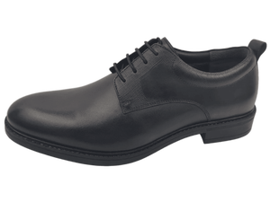 Zapatos Oxford de Cuero Genuino Negro para Hombre, Punta Redonda, con Cordones, Transpirables, Suela de Cuero Vacuno, para Todas las Temporadas, Estilo Casual - Product Image 4