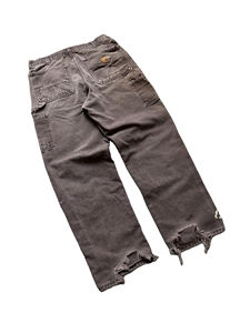 Jeans amples taille haute sur mesure pour homme, coupe oversize décontractée, en denim délavé à l'acide, grandes tailles - Product Image 2